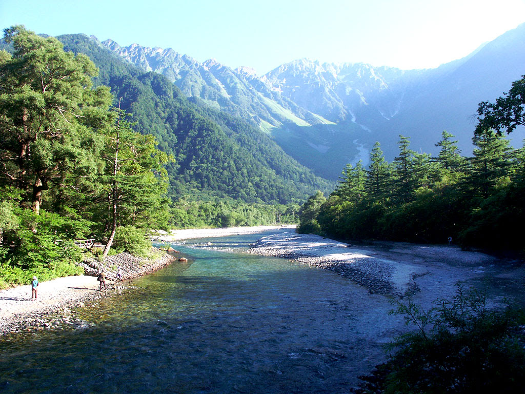 上高地 梓川の壁紙