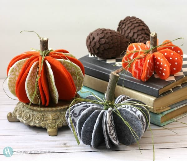 Felt Pumpkins