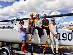 German J/70 women's team at J/70 Worlds Sardinia, Italy