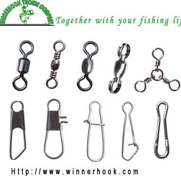Terminal tackle, fishing tackle, Sampo swivels, snap swivels