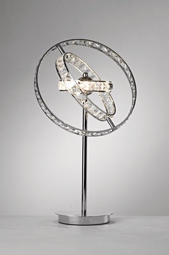Reviews Eternity Crystal ring chrome table lamp - Houseoflights