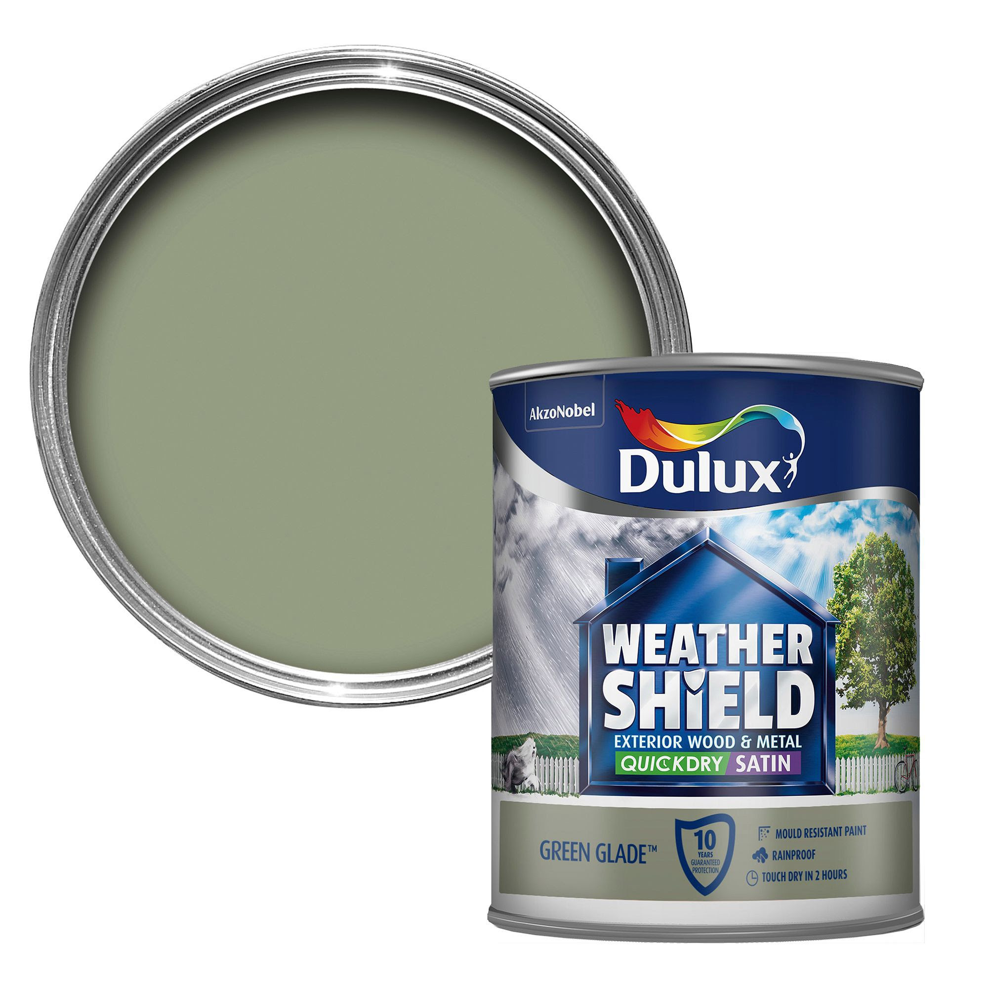  Dulux  Weathershield Exterior Glade Green Satin Wood  