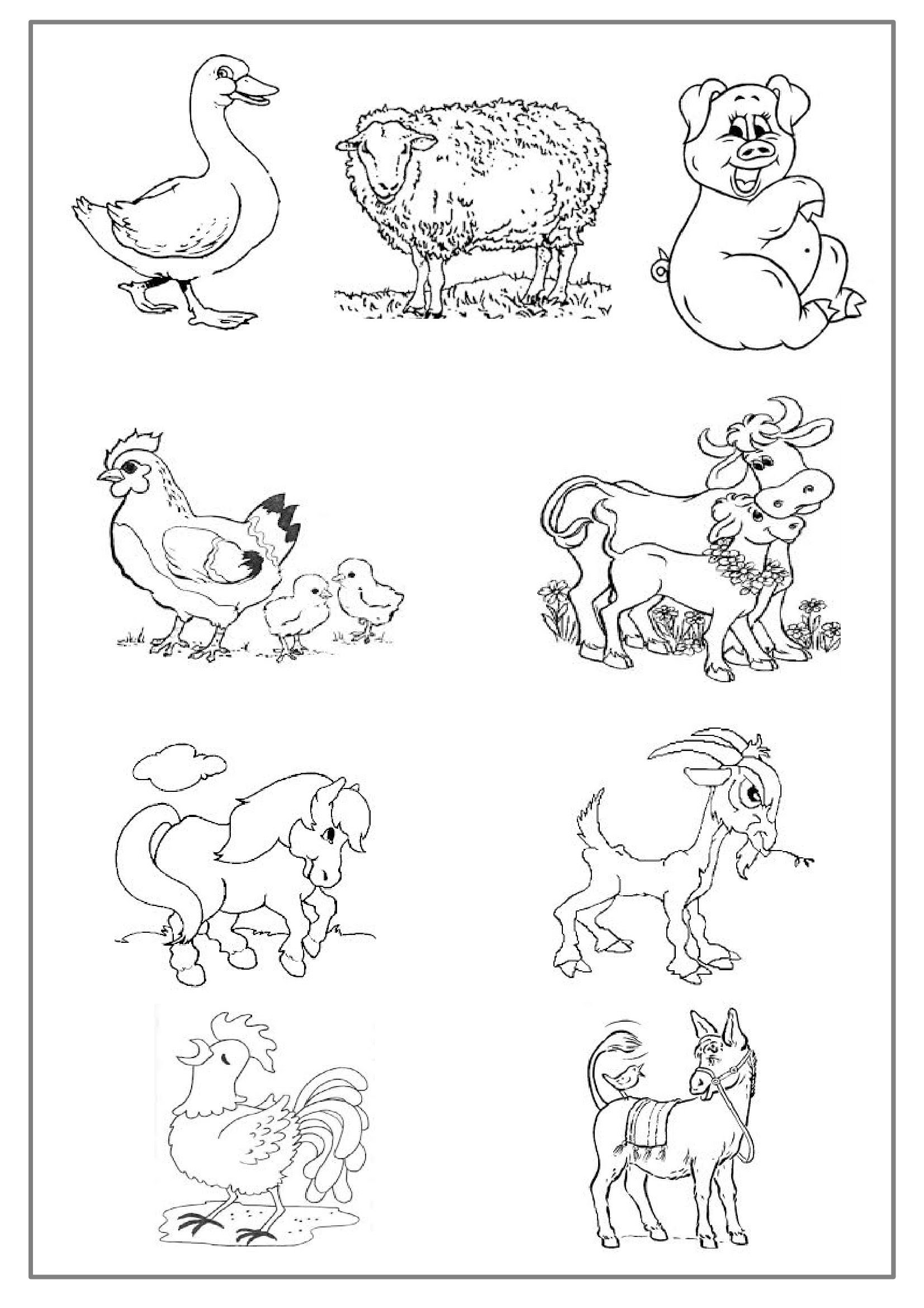 coloriage les animaux de la ferme