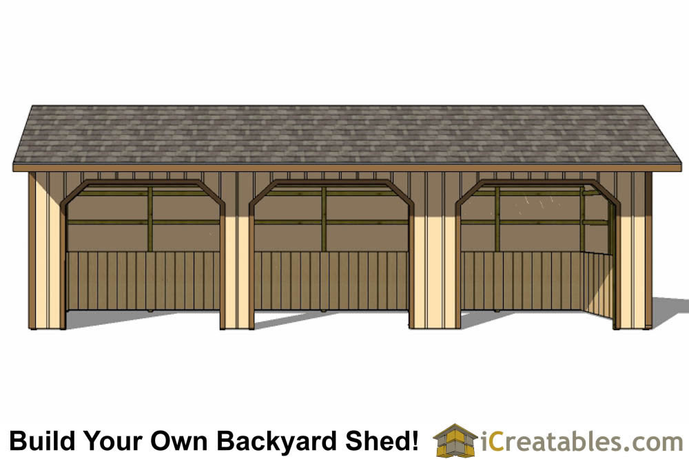 12x24 Run In Shed Plans With Cantilever Roof