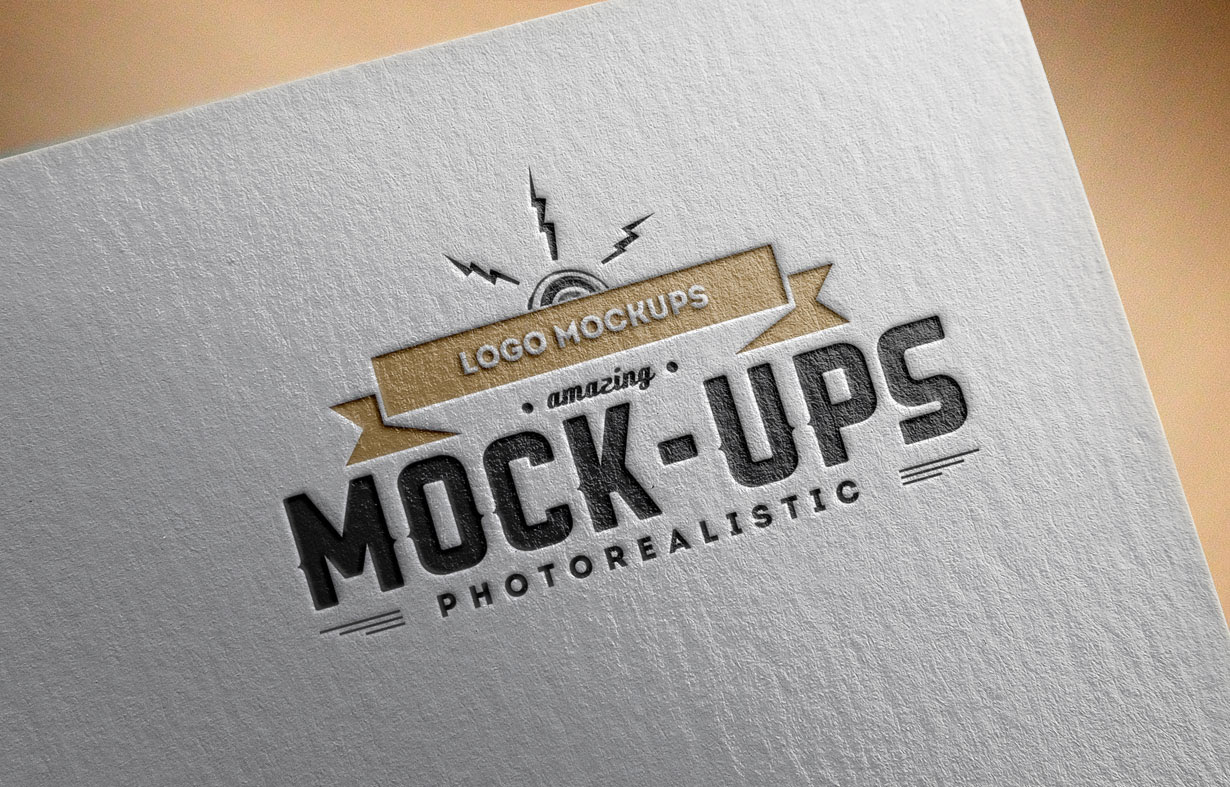 create mockup logo a Up PuneDesign Logo / 1  Mock Paper Edition