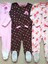 Lot-of-3-CARTERS-Girls-Size-4T-Fleece-Footed-Blanket-Sleeper-Pajamas-Pink-Brown