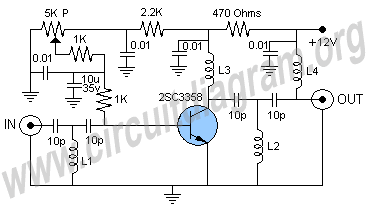 UHF Antenna Amplifier (Booster) | Circuit Diagram