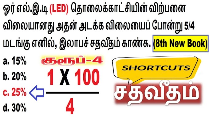 சதவீதம் (%) [8th New Book] 
