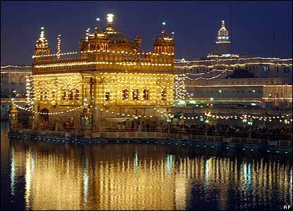 golden temple amritsar at night. The Golden Temple in Amritsar,