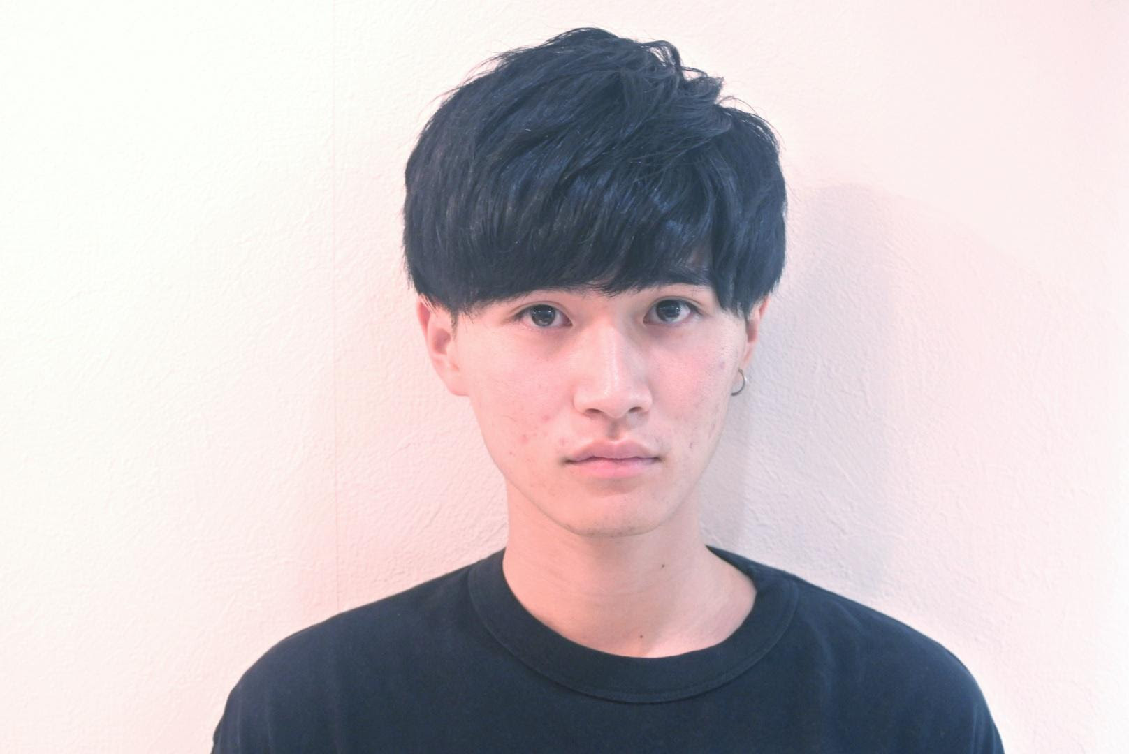 青葉台の美容室ならhair Relax Suu 重めバング メンズツーブロックスタイル