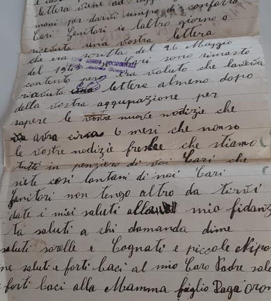 La lettera del padre arriva dal fronte 77 anni dopo ...