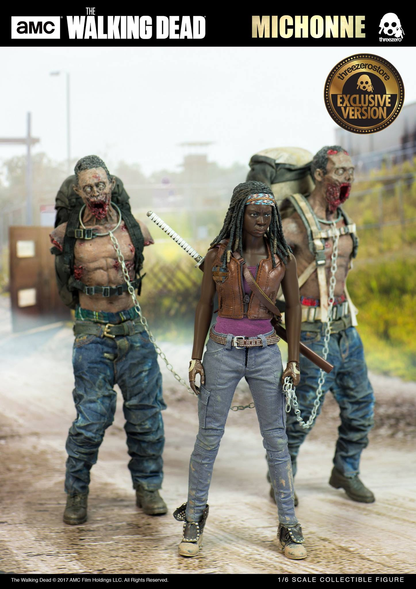 The Walking Dead - Michonne with Michonne's pets walker ...