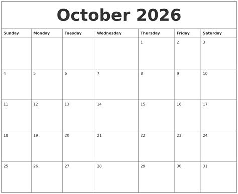  october 2026 printable november calendar