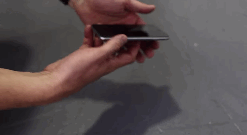 Here's how the iPhone 6 Plus looked after the drop. The panels came ...