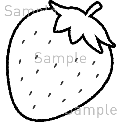 いちご 線画 の無料イラスト素材 登録不要のイラストぱーく