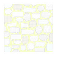 5a margarita conversation bubble with patterns LARGE SCALE - 7x7 inch