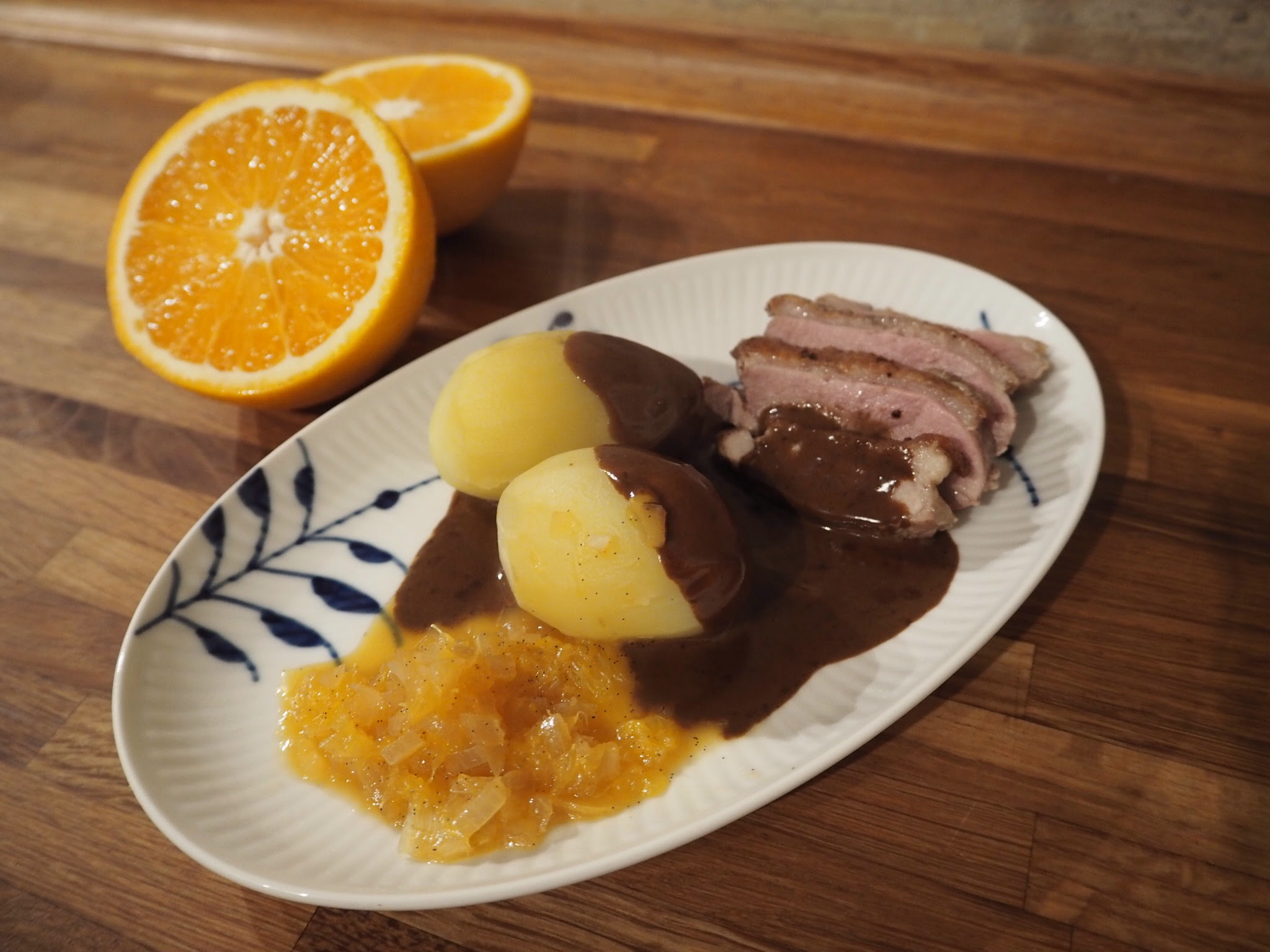 Andebryst Med Appelsin Og Brun Sovs Glutenfrimagi