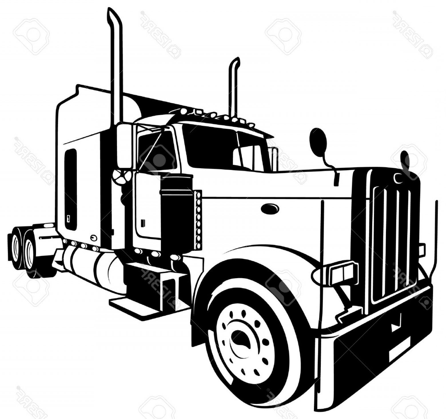 Free Free 216 Simple Semi Truck Svg Free SVG PNG EPS DXF File