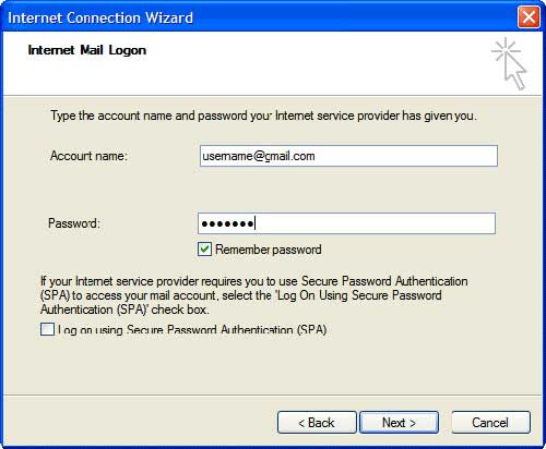 在Outlook Express中设置Gmail IMAP