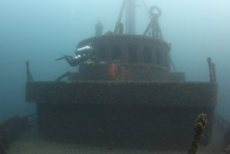 Technical Dive The Stern Of The Daniel J Morell With Divers Incorporated