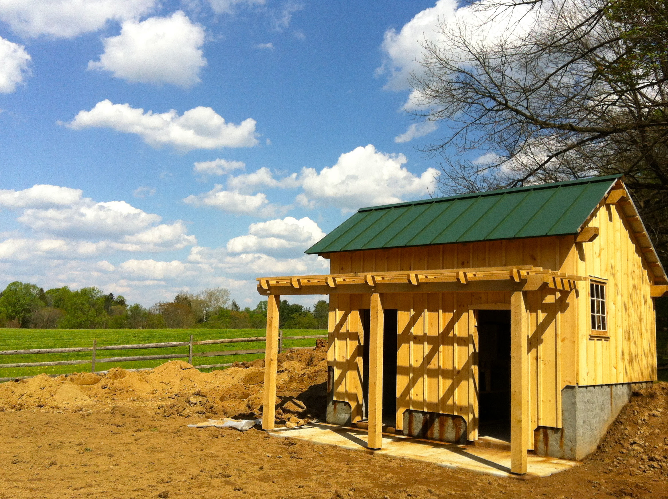 built this Chester County pool house/changing area. This small ...