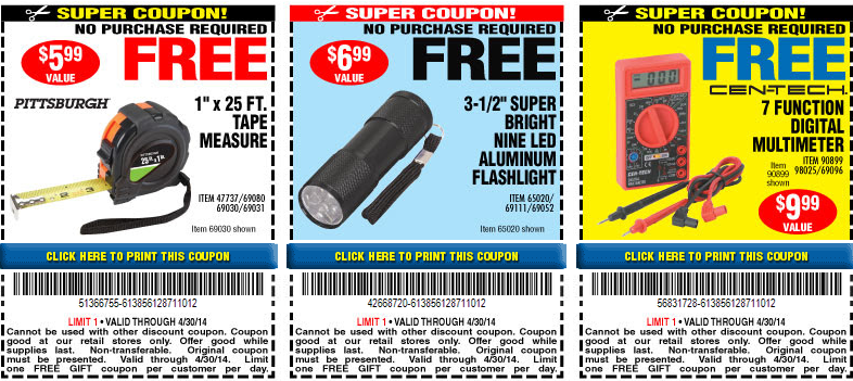Coupons for Free Flashlight, Multimeter, Screwdriver Set and ...