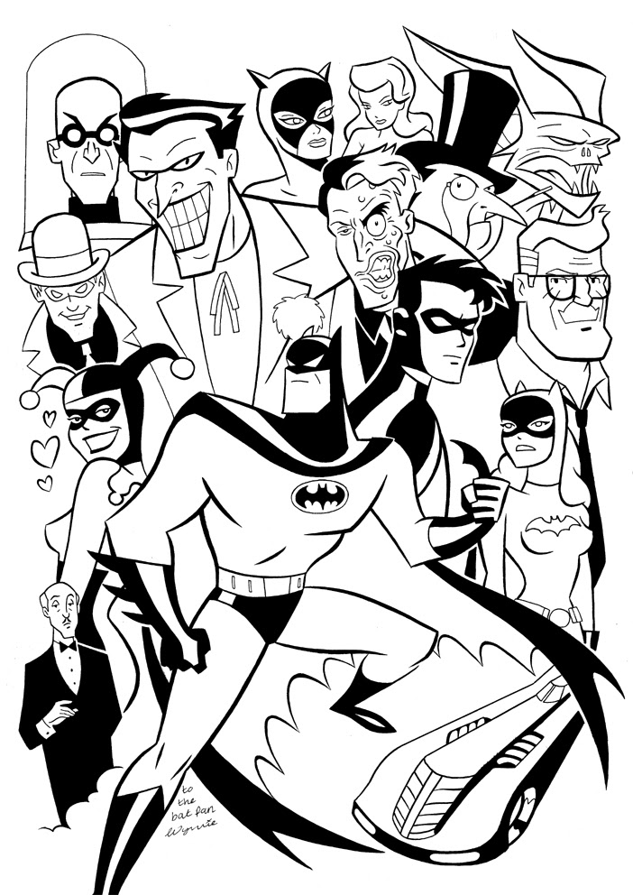 Batman Family Coloring Page Clip Art Library