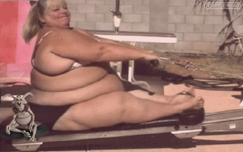 weird fat girl gif