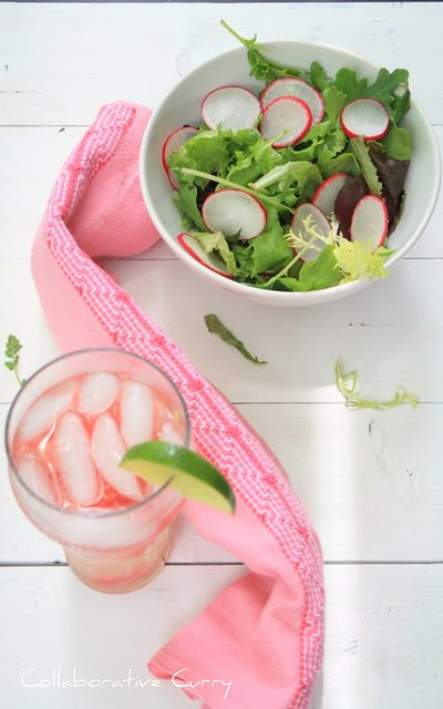 Radish Salad and watermelon in Lemonade