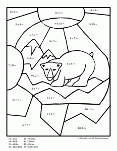 Winter Themed Printable Multiplication Worksheets | Animal Jr.