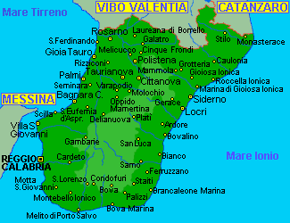 Cartina Calabria Locri