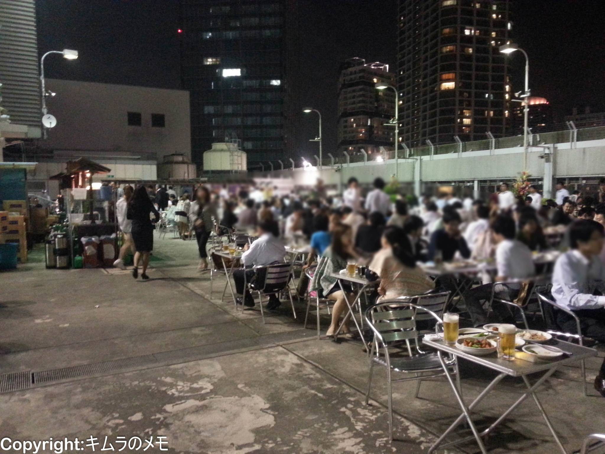 横浜そごう 屋上ビアガーデン キムラのメモ