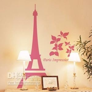 Wholesale Wall Stickers Decal Quote Decor Eiffel Tower PMET002 ...