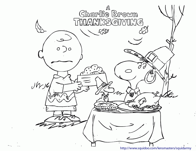 Free Charlie Brown Coloring Pages Thanksgiving Download Free Clip