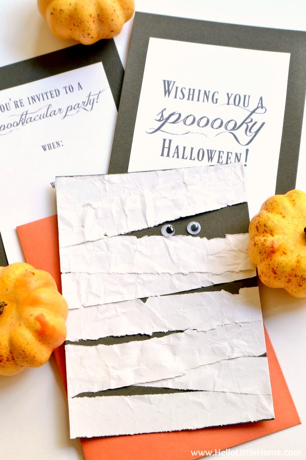 DIY Mummy Halloween Card or Invitation