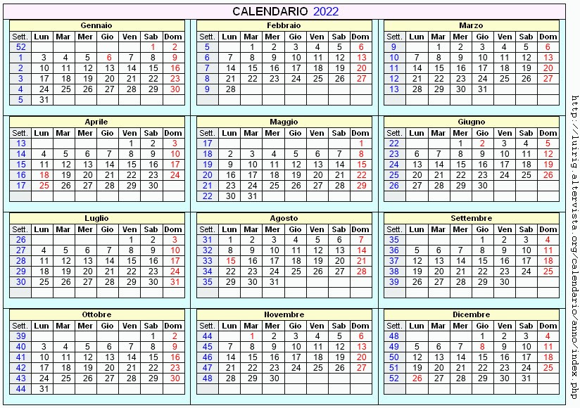 Compagnia Dei Cammini Calendario 2022