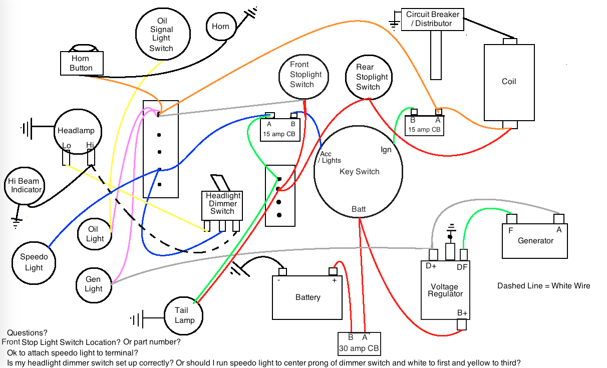 Ironhead Questions about a simplified wiring diagram  