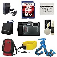 Olympus Tough TG-830 iHS + Floating Strap + Battery + 16GB + Flexpod + Case + Travel Charger