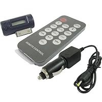 WOWparts LK-61301 FM Transmitter With Remote Car Charger for iPhone 3G 3GS iPod Nano