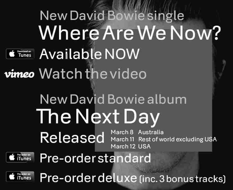New David Bowie Single & Album Comeback