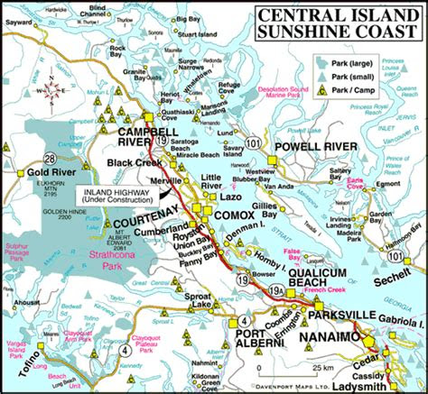 map  central vancouver island british columbia canada vancouver