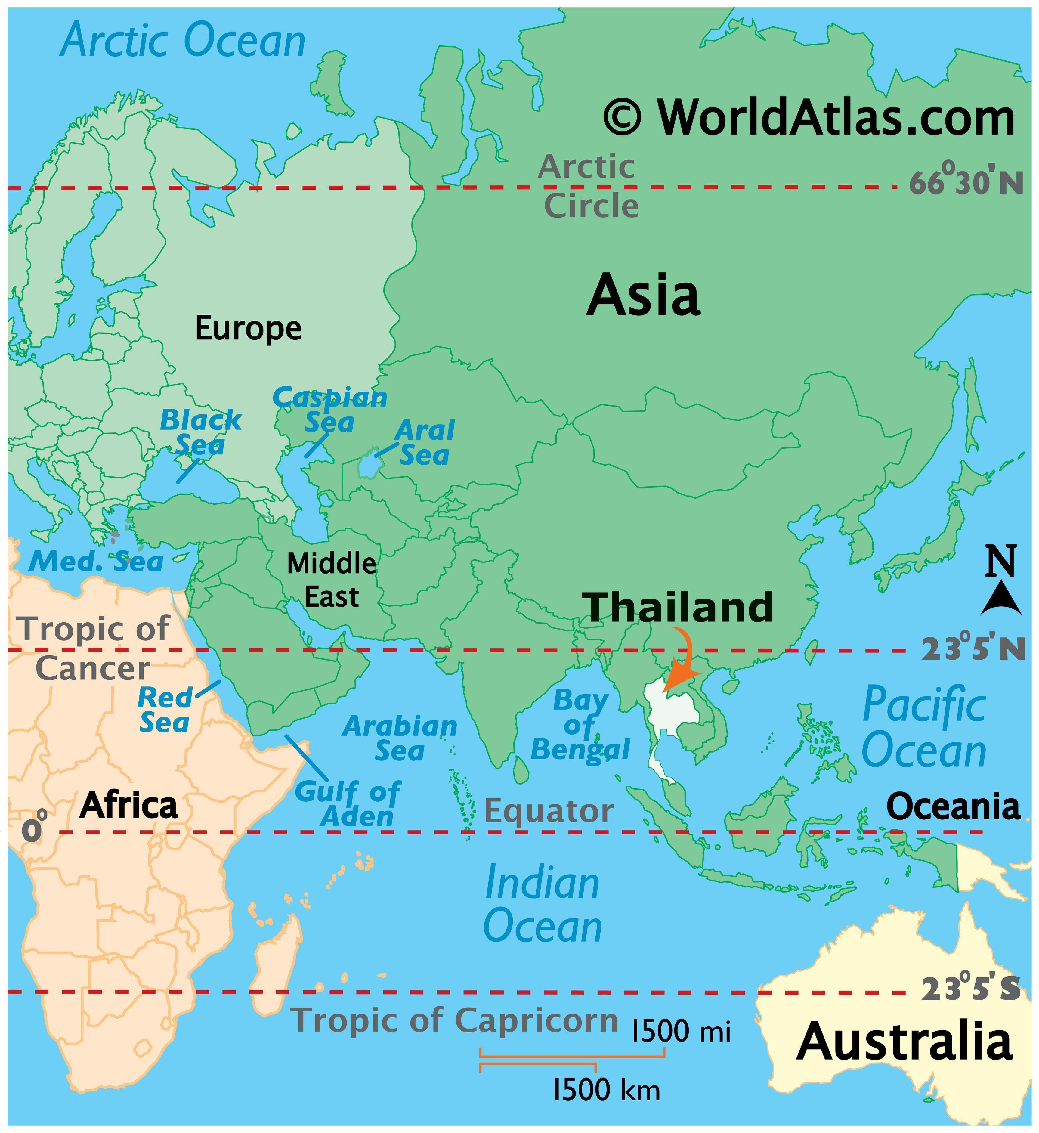 Locator Map of Thailand