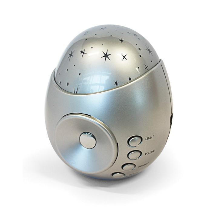 Galaxy Star Projector Sound Machine Baby Kids Nursery Night Light Silver Yellow Octopus