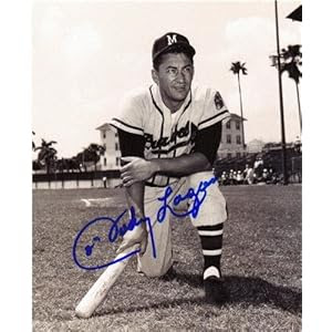 Autographed/Hand Signed 8x10 Photo Johnny Logan Milwaukee Braves