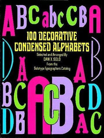 Ebook Pdf 100 Decorative Condensed Alphabets Dover