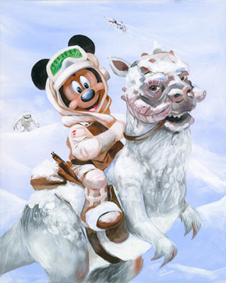 Mickey Mouse on a TaunTaun