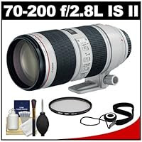 Canon EF 70-200mm f/2.8 L IS II USM Zoom Lens + Hoya UV Filter + Kit for EOS 60D, 7D, 5D Mark II III, Rebel T3, T3i, T4i, T5i, SL1 Digital SLR Cameras