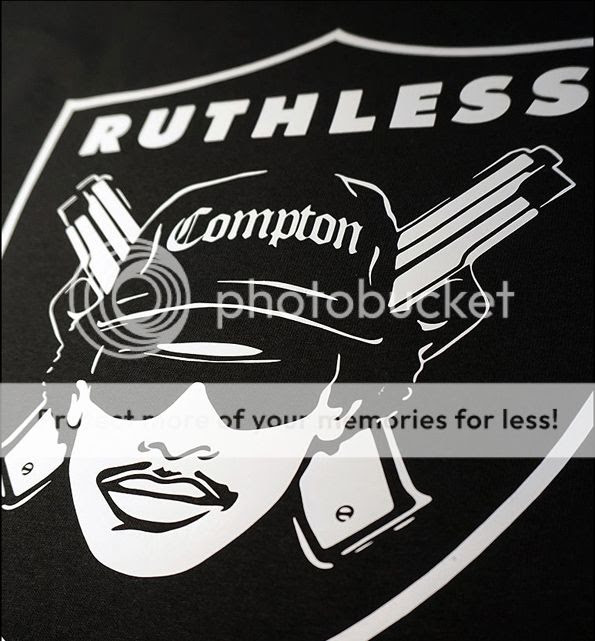 Eazy-E RAIDERS tee N.W.A. Compton(Ice Cube Dr Dre)