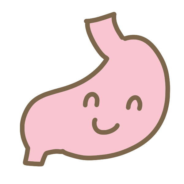元気な胃袋のイラスト かわいいフリー素材が無料のイラストレイン