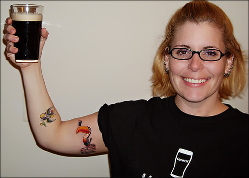 Blue Horseshoe Tattoo. Guinness